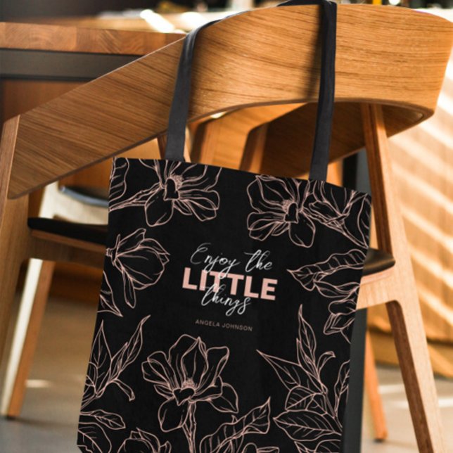 Luxury Lady Boss Black Bag with Pink Flowers (Creator Uploaded)