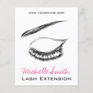 Luxury Lash & Beauty Salon Black White Eyelashes Flyer