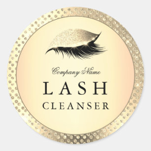 Luxury Lash Cleanser Gold Beauty Product Label