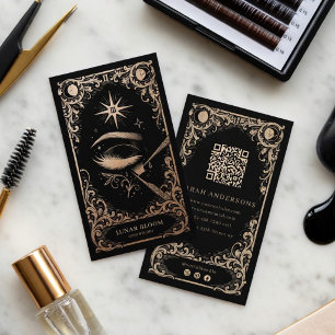Luxury Lash Tech Vintage Celestial Business Card