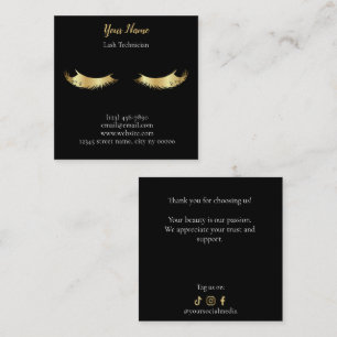 Luxury Lash Technician Thank you Card