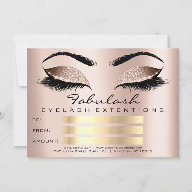 Luxury Lashes Skin Makeup Artist Certificate Gift (Front)