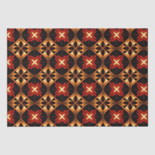 Luxury Lattice Black Gold Geometric Seamless Tissue Paper