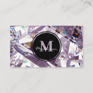 Luxury Lavender Crystal Jewel Gem Design Business Card