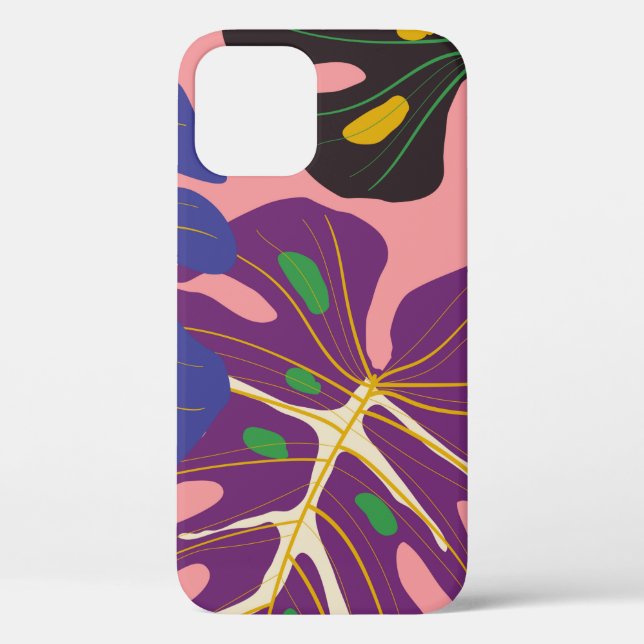 Luxury leaf art deco wallpaper. Nature background. Case-Mate iPhone Case (Back)