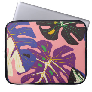 Luxury leaf art deco wallpaper. Nature background. Laptop Sleeve