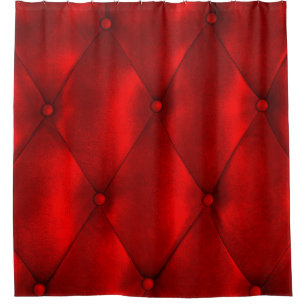 Luxury leather button chair texture shower curtain