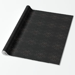luxury leather look damask wrapping paper