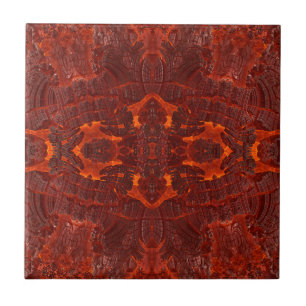 Luxury Leather Textured Golden Brown Pattern Tile