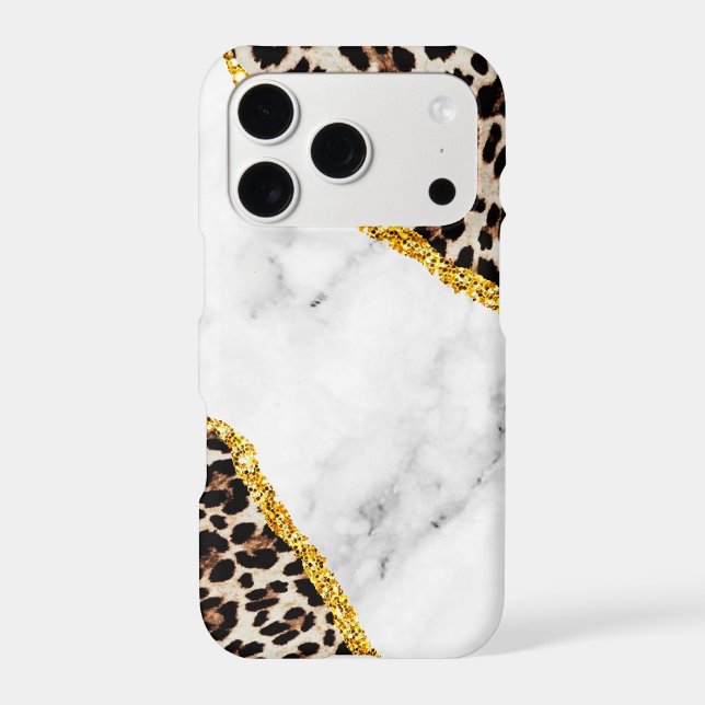 Luxury Leopard Interior Marble Stone Glitter Beach (Back)