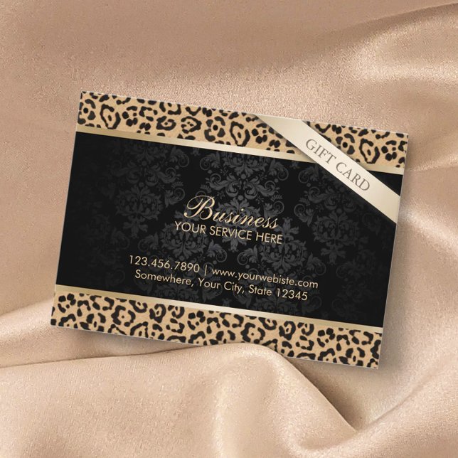Luxury Leopard Print & Damask Gift Certificates (Creator Uploaded)