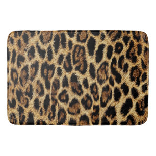 Luxury Leopard Skin Elegant Wild Animal Fur Design Bath Mat