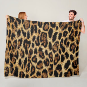 Luxury Leopard Skin Elegant Wild Animal Fur Design Fleece Blanket