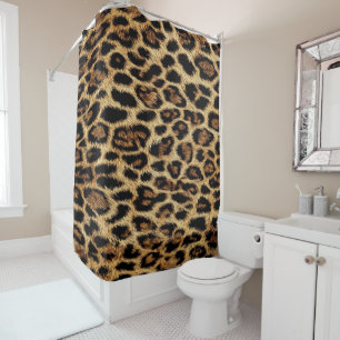 Luxury Leopard Skin Elegant Wild Animal Fur Design Shower Curtain