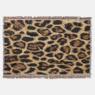 Luxury Leopard Skin Elegant Wild Animal Fur Design Throw Blanket