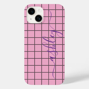 Luxury Light Pink Phone Case with Custom Name.