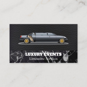 Luxury Limousine   Driver   Leather Business Card