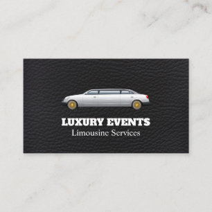 Luxury Limousine   Leather Business Card
