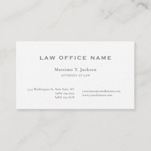 Luxury Linen Attorney at Law Lawyer Office Business Card