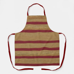 Luxury Linen Modern Burgundy Gold Collection Apron