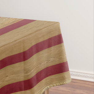 Luxury Linen Modern Burgundy Gold Collection Tablecloth