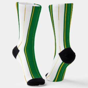 Luxury Linen Modern Green Gold Texture Collection Socks