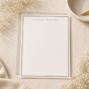 Luxury Linen Natural Custom Letterhead