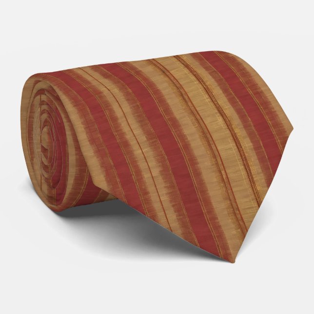 Luxury Linen Popular Burgundy Gold Collection Tie (Rolled)