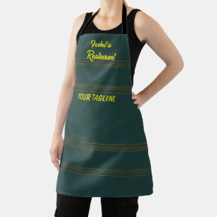 Luxury Linen Popular Green Gold Texture Collection Apron
