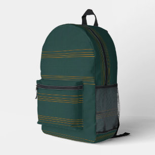 Luxury Linen Popular Green Gold Texture Collection Printed Backpack