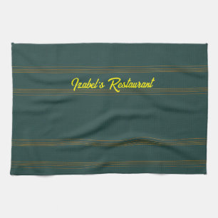 Luxury Linen Popular Green Gold Texture Collection Tea Towel