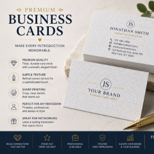 Luxury Linen Texture Business Cards