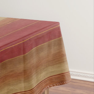 Luxury Linen Trendy Burgundy Gold Collection Tablecloth
