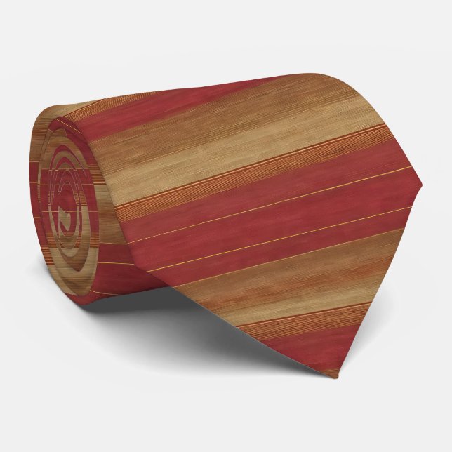 Luxury Linen Trendy Burgundy Gold Collection Tie (Rolled)