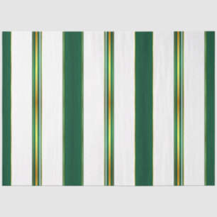 Luxury Linen Trendy Green Gold Texture Collection Tissue Paper