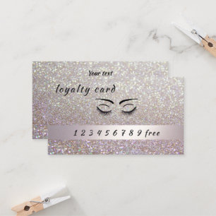 Luxury loyalty card glittery eyelashes & eyebrows