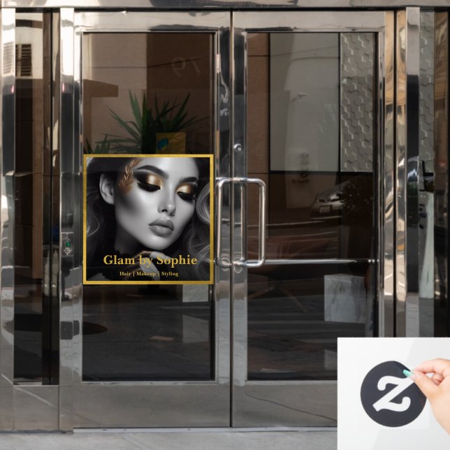 Luxury Makeup Artist Door Cling – Customisable Des (Office Door)