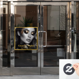 Luxury Makeup Artist Door Cling – Customizable Des