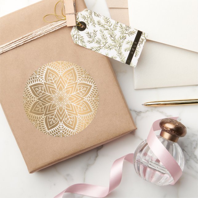 Luxury Mandala 2 Classic Round Sticker (Gifting)
