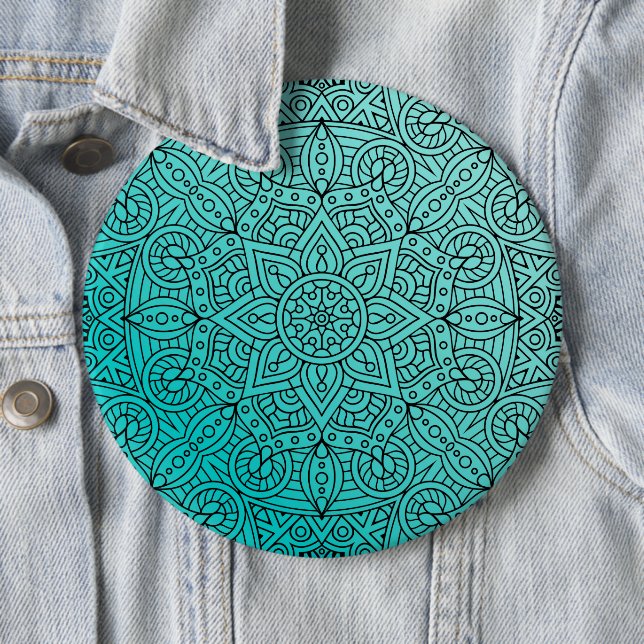 Luxury Mandala 38 6 Cm Round Badge (In Situ)