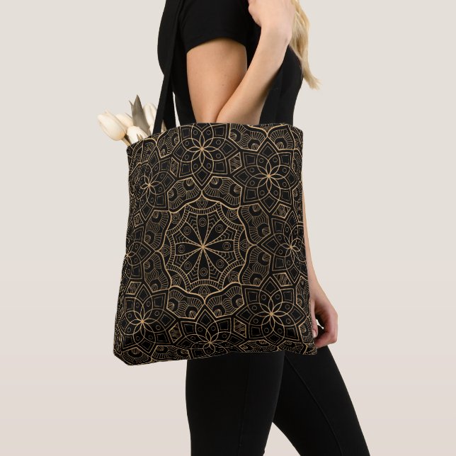 Luxury Mandala 3 Tote Bag (Close Up)