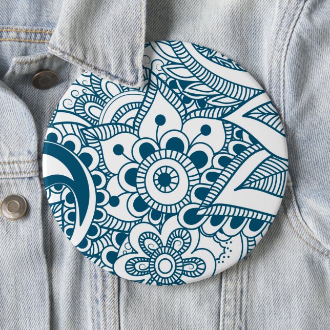 Luxury Mandala 47 6 Cm Round Badge (In Situ)