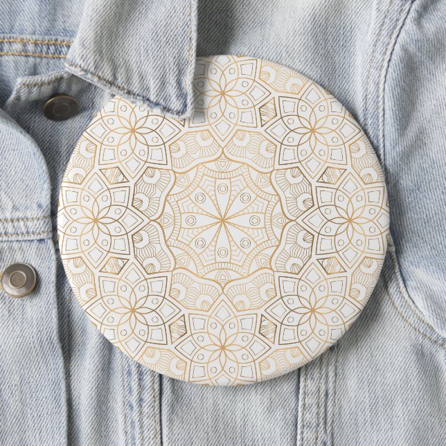 Luxury Mandala 4 6 Cm Round Badge (In Situ)