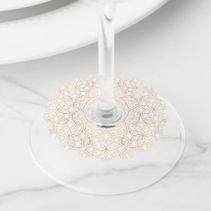 Luxury Mandala 4 Wine Glass Tag