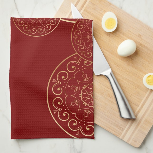 Luxury Mandala 50 Tea Towel (Quarter Fold)