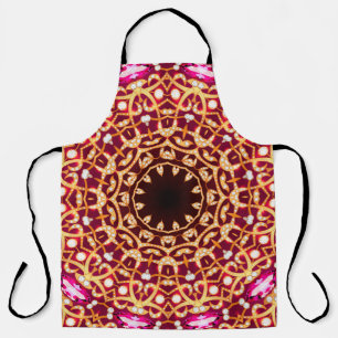 Luxury mandala brooch jewellery seamless pattern apron