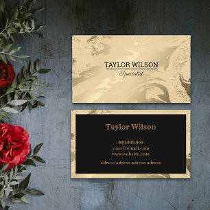 Luxury marble black and gold simple business card