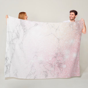 Luxury Marble Glitter Fleece Blanket