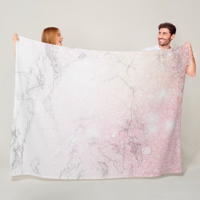Luxury Marble Glitter Fleece Blanket (In Situ)