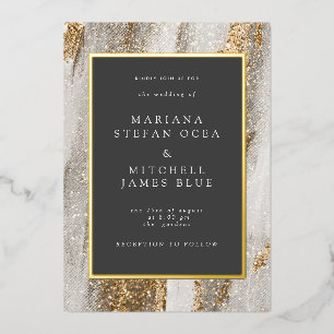 Luxury Marble Gold Glitter Wedding